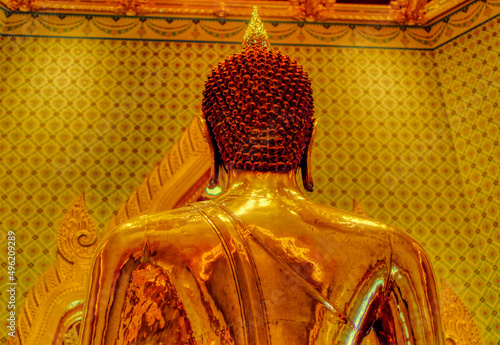 The Golden Buddha, officially titled Phra Phuttha Maha Suwanna Patimakon in Bangkok, Thailand. photo