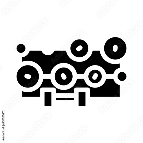 dumbbell sport equipment glyph icon vector. dumbbell sport equipment sign. isolated contour symbol black illustration