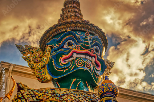 Hanuman, traditional Monkey King statue in Bangkok, Thailand.