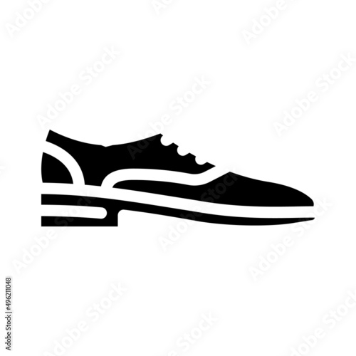 shoes male footwear glyph icon vector. shoes male footwear sign. isolated contour symbol black illustration