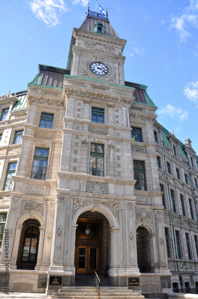 Quebec City Court House is a Second Empire style architecture located at Old Quebec City, Quebec, Canada. Historic District of Quebec City is UNESCO World Heritage Site since 1985.