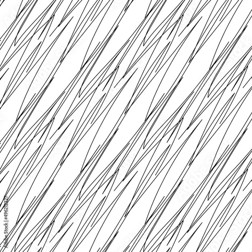 Zen art doodle ornate abstract background. Hand drawn black and white linear hatching. Creative zenart monochrome texture. Random repeat chaotic zentangle surface design. Vector eps illustration photo
