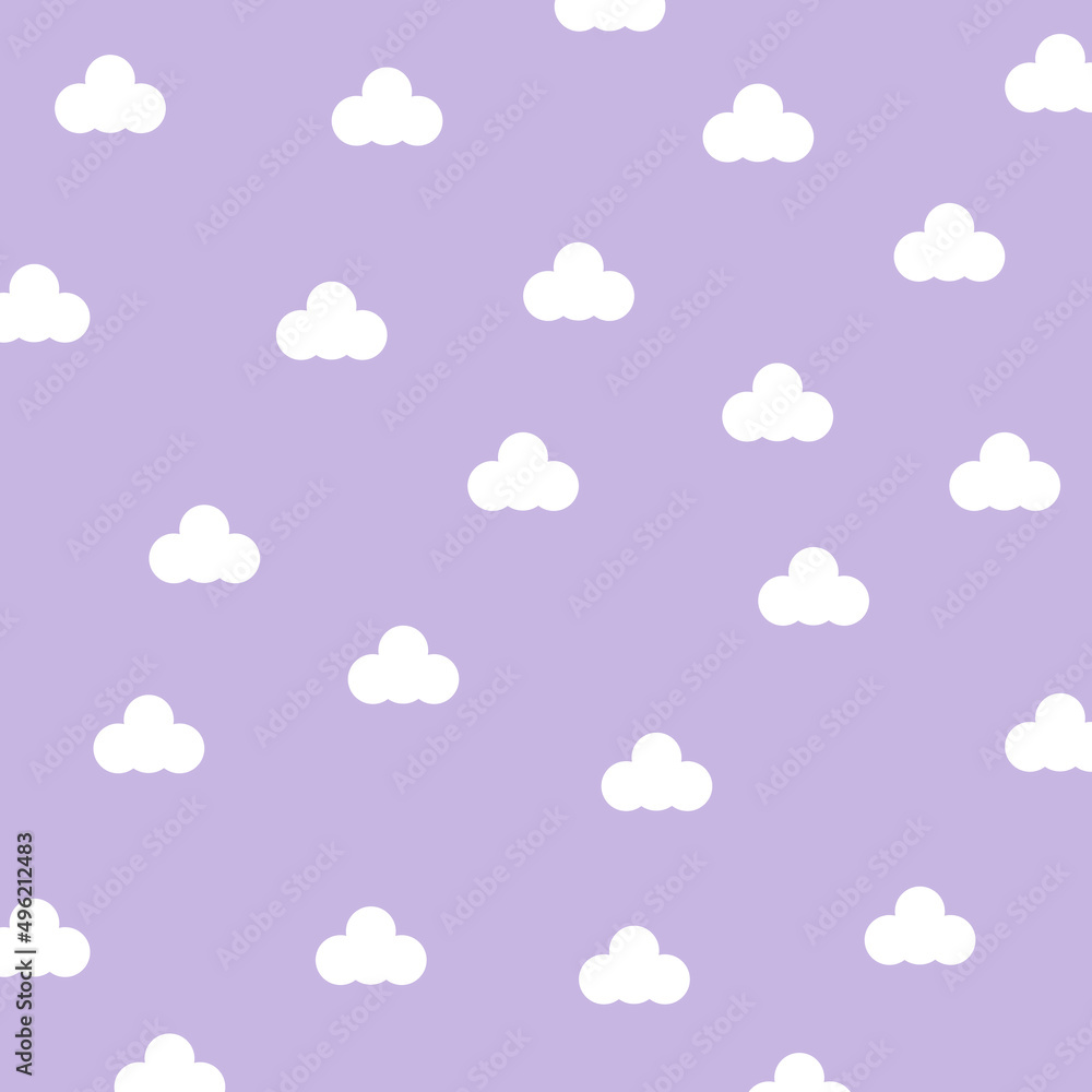 Abstract Vector Cute Background With Clouds