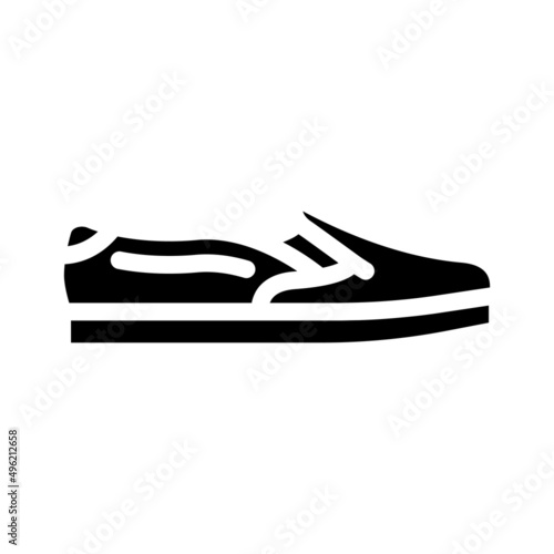 slipons footwear glyph icon vector. slipons footwear sign. isolated contour symbol black illustration