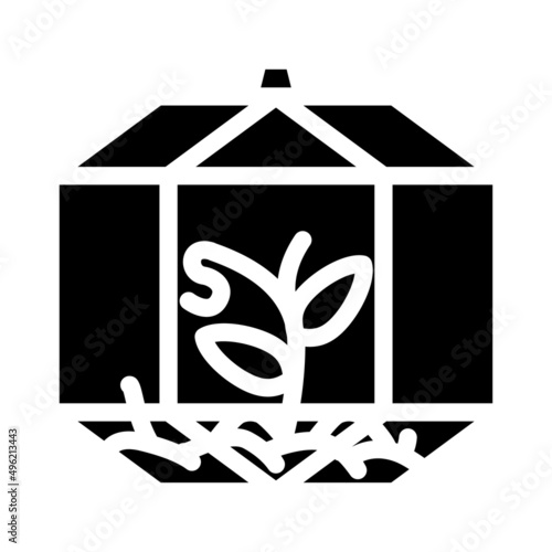 florarium equipment glyph icon vector. florarium equipment sign. isolated contour symbol black illustration