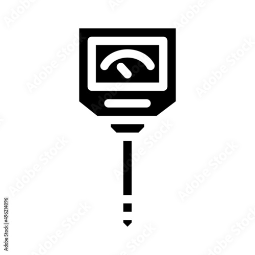 hygrometer device glyph icon vector. hygrometer device sign. isolated contour symbol black illustration