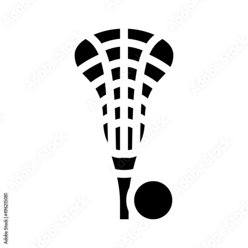 lacrosse sport glyph icon vector. lacrosse sport sign. isolated contour symbol black illustration