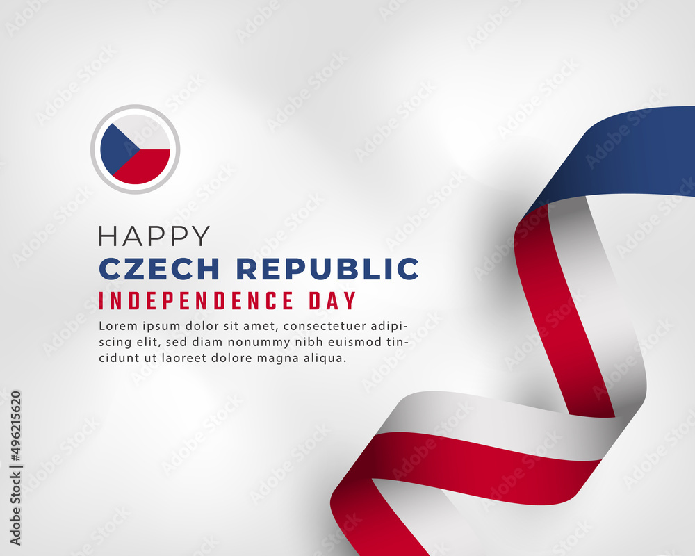 Happy Czech Republic Independence Day October 28th Celebration Vector Design Illustration. Template for Poster, Banner, Advertising, Greeting Card or Print Design Element Happy Czech Republic Independence Day October 28th Celebration Vector Design Illustration. Template for Poster, Banner, Advertising, Greeting Card or Print Design Element