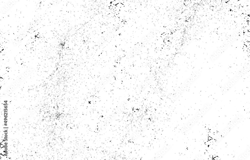 Grunge black and white pattern. Monochrome particles abstract texture. Background of cracks, scuffs, chips, stains, ink spots, lines. Dark design background surface.
