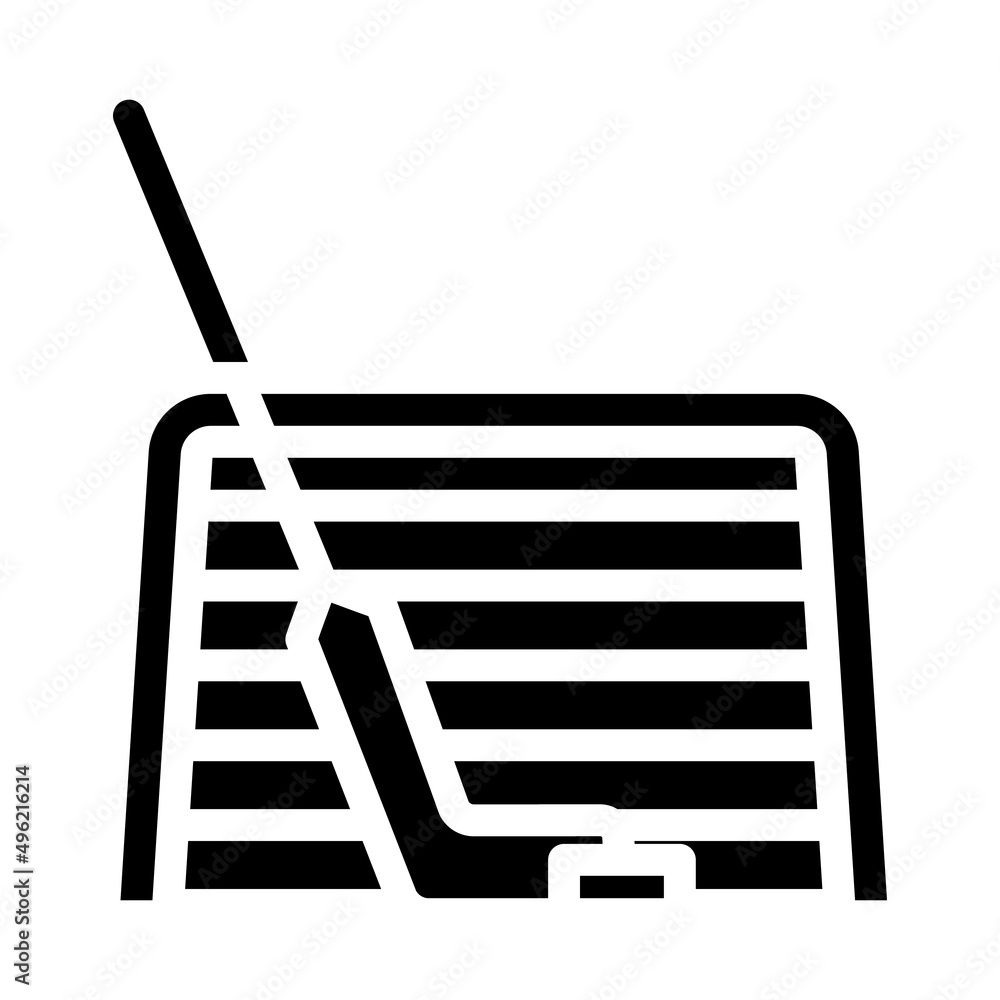 hockey sport glyph icon vector. hockey sport sign. isolated contour symbol black illustration