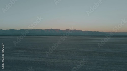 drone sunrise thought desert laguna salada photo