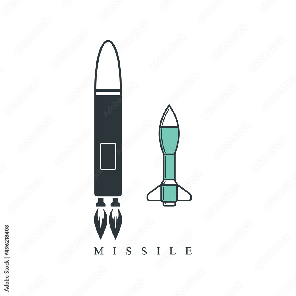 illustration of missile, weapons of war, vector art. illustration of missile, weapons of war, vector art.