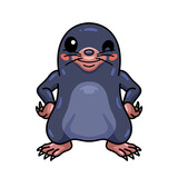 Cute little mole cartoon standing