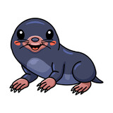 Cute little mole cartoon character