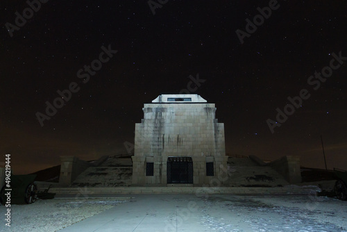 Monument with starry sky as a background