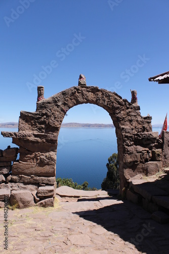 The waters of lake Titicaca