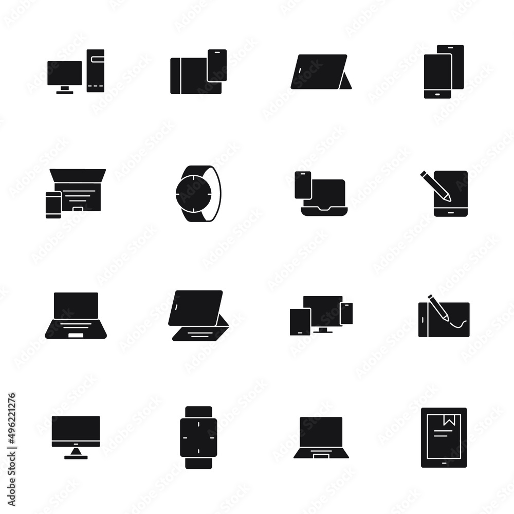 Personal Devices icons set . Personal Devices pack symbol vector elements for infographic web