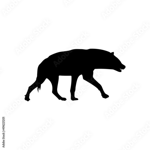 The Best Hyena Silhouette Image With White Background