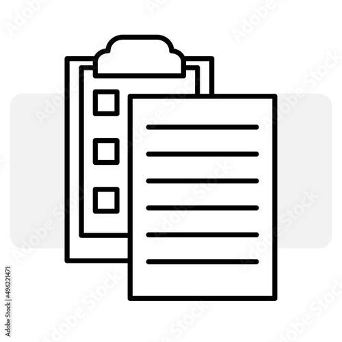 Document in flat style. Business icon. Digital background. Vector illustration. stock image. 