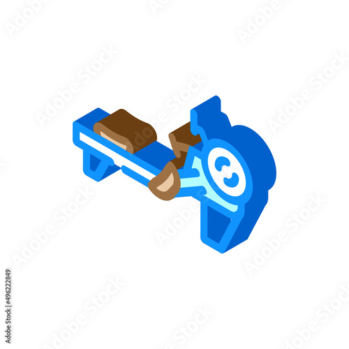 rowing machine isometric icon vector. rowing machine sign. isolated symbol illustration