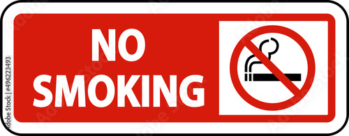No Smoking Sign On White Background