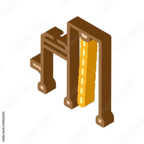 workout fitness isometric icon vector. workout fitness sign. isolated symbol illustration