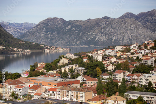Beautiful view of Kotor bay from the Kotor Old town viewpoint, Montenegro © Natalia