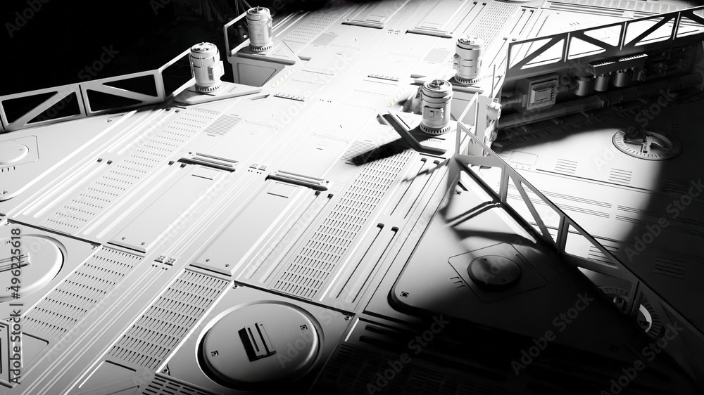 Laboratory control room interior with lighting texture scene 3D ...