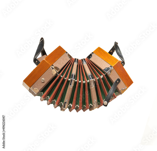 Germany traditional accordion isolated on white background