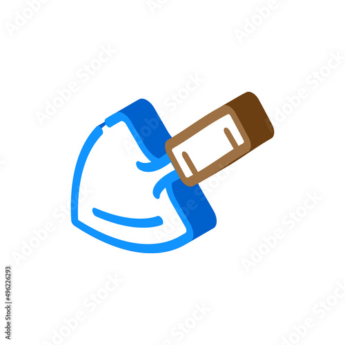 shoulder blade isometric icon vector. shoulder blade sign. isolated symbol illustration