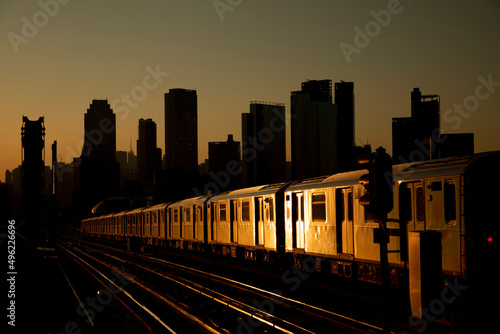 Sunset Subway Train © zxvisual