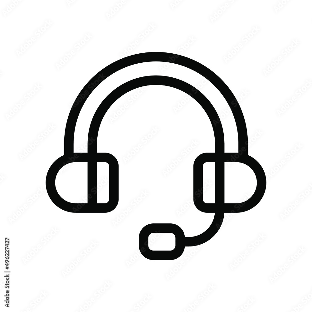 headset line icon illustration vector graphic headset line icon illustration vector graphic