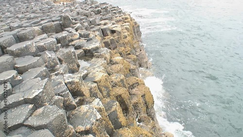 The Giant`s Causeway in County Antrim on the north coast of Northern Ireland. photo