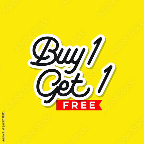 buy 1 get 1 free label banner template. Shop now 