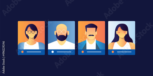 user persona with people profile board for object for targeting market buyers