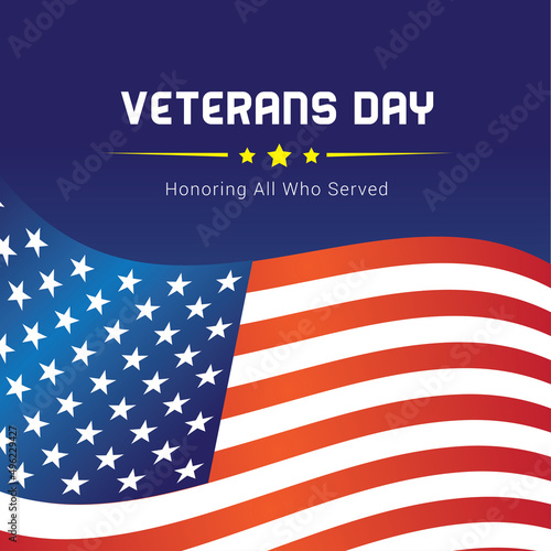 Wallpaper Mural background design to commemorate veterans day with american flag and blue background Torontodigital.ca
