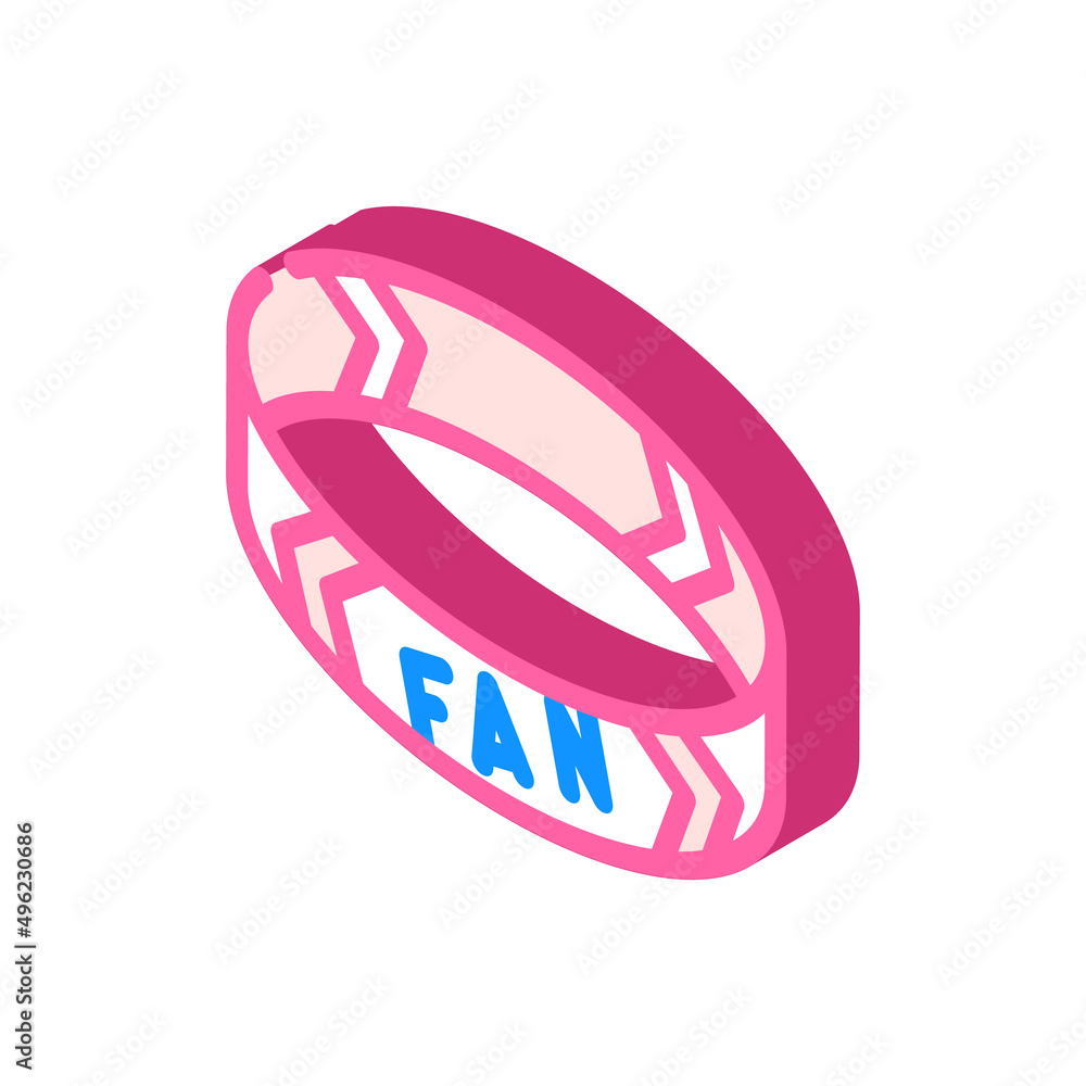 bracelet fan isometric icon vector. bracelet fan sign. isolated symbol illustration bracelet fan isometric icon vector. bracelet fan sign. isolated symbol illustration