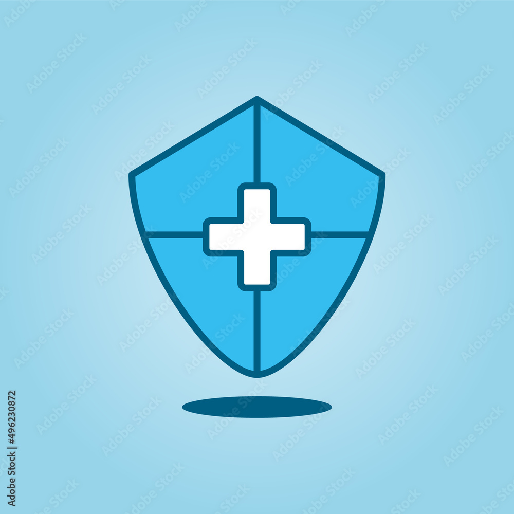 Obraz premium immunity vector flat design blue