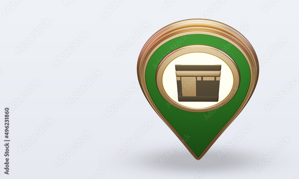 3d ramadan Mecca icon rendering Top view 3d ramadan Mecca icon rendering Top view