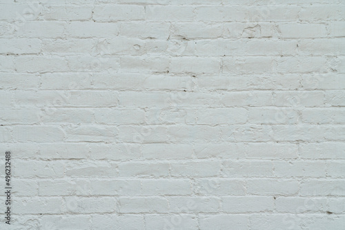 old brick wall background texture painted white