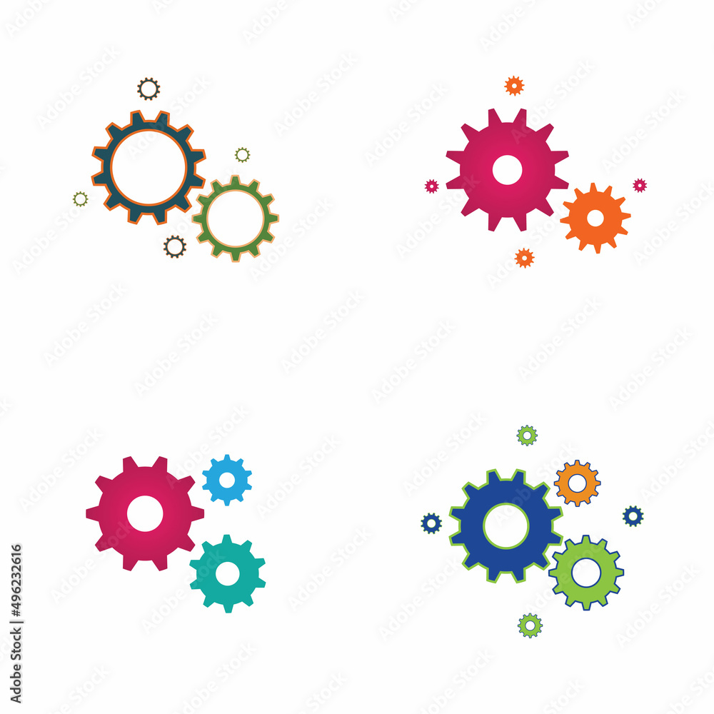 Gear logo icon design vector background template Gear logo icon design vector background template