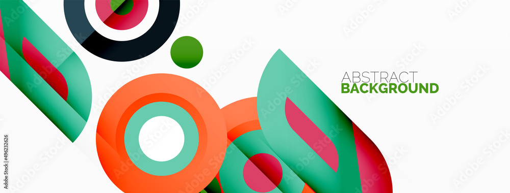 Rings and circles geometric abstract background for wallpaper, banner, backdrop Rings and circles geometric abstract background for wallpaper, banner, backdrop
