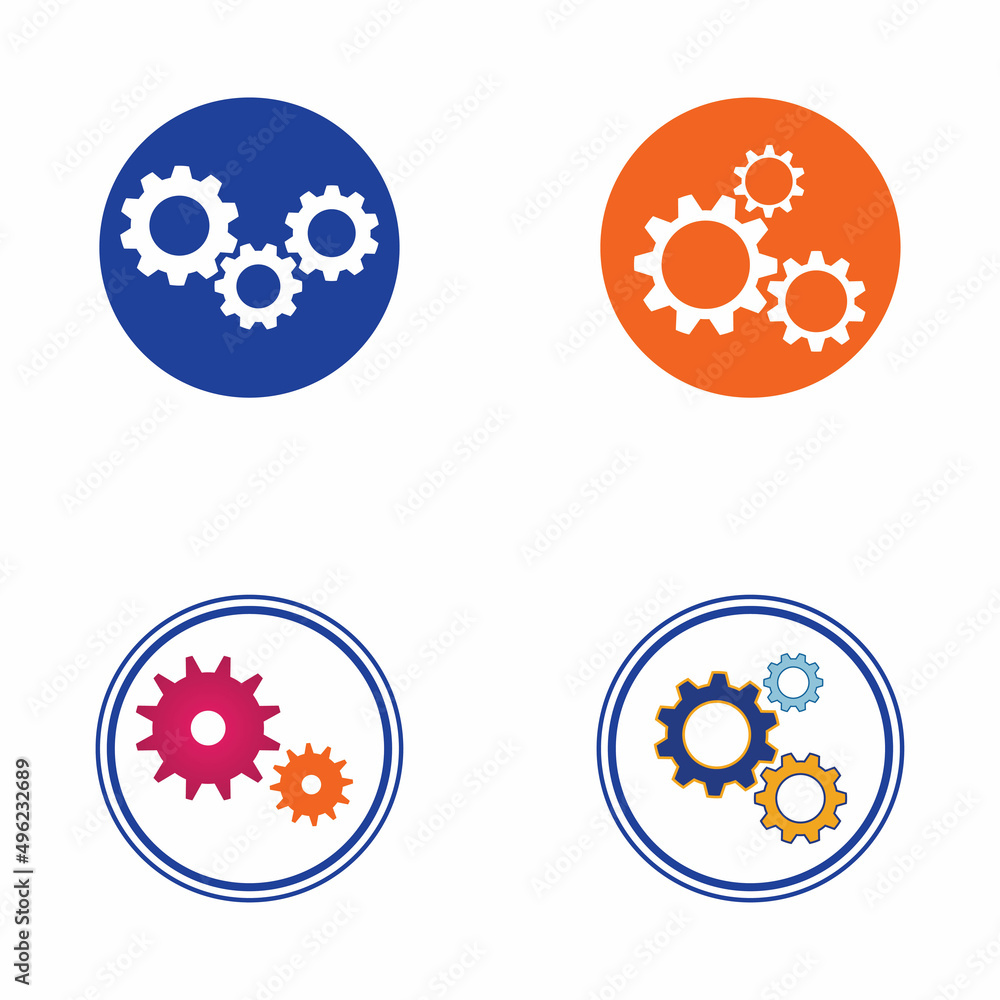Gear logo icon design vector background template Gear logo icon design vector background template