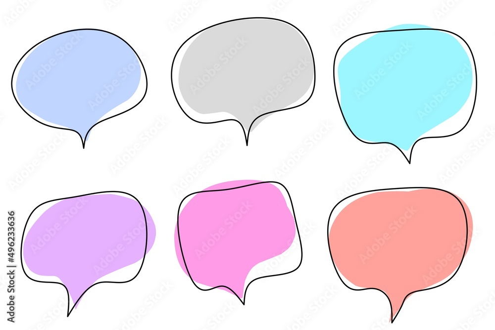 Picture set of colorful text bubble illustration Picture set of colorful text bubble illustration