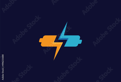 Electric battery design logo inspiration
