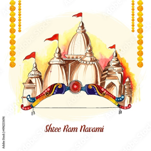 Shri ram navami festival card background
