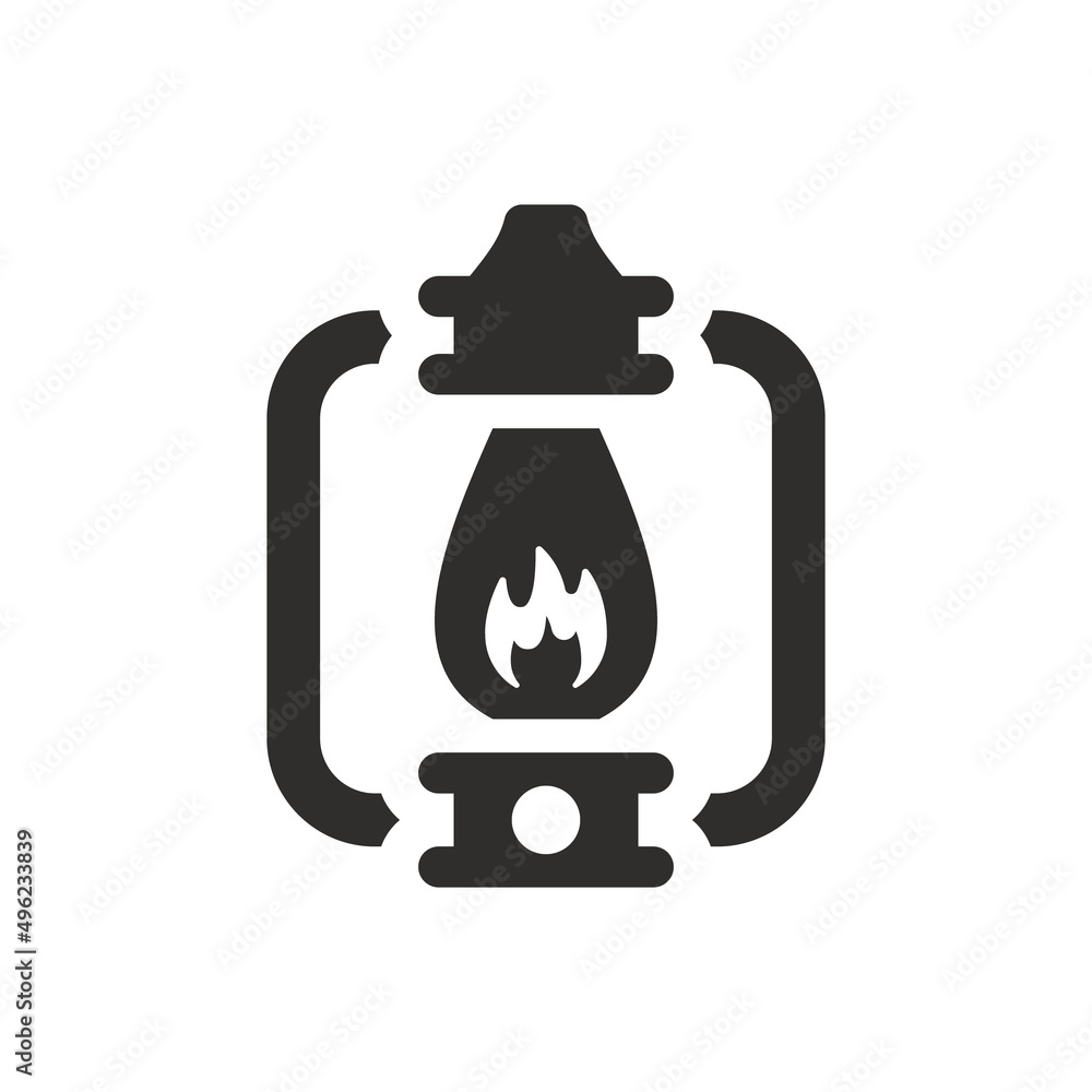 Obraz premium Oil lamp icon on white background