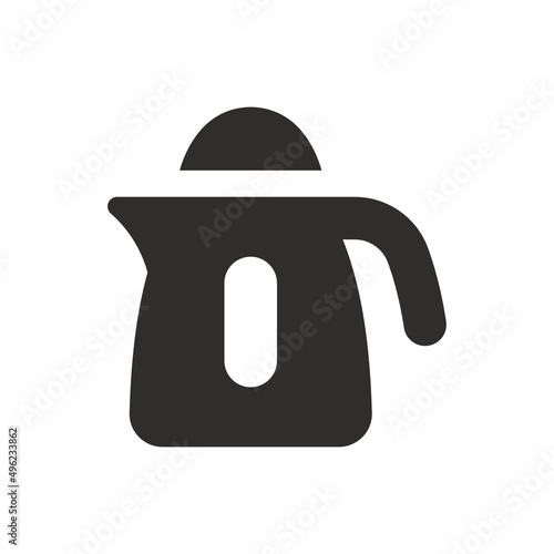 Electric kettle icon on white background