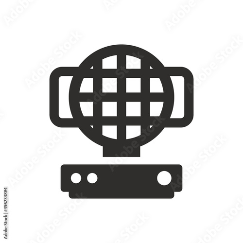 Kitchen waffle icon on white background