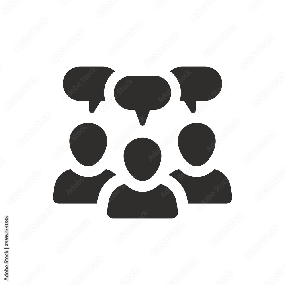 Group chat icon on white background Group chat icon on white background